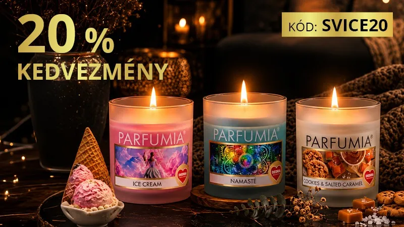 PARFUMIA LEGENDS és PARFUMIA DELICATES gyertyák -20% kedvezménnyel